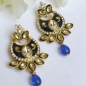 blue beads earrings set online