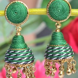 thread jhumka earrings