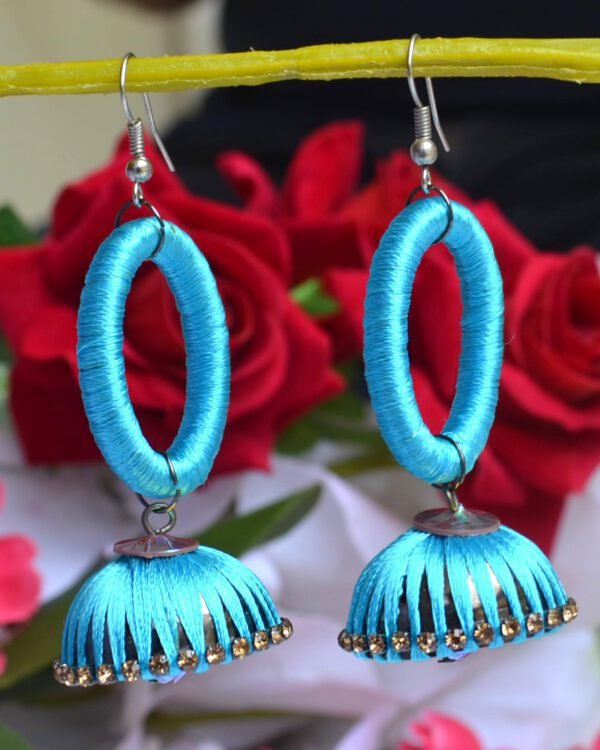silk thread earrings set