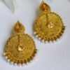 golden round earrings