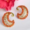 orange beads earrings online