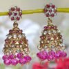pink pearl earrings set