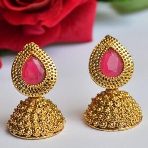 Pink Stone earrings set