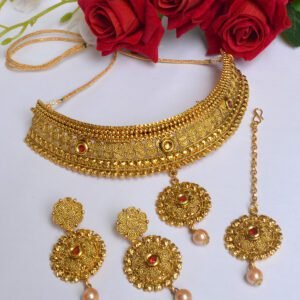 kundan necklace with earrings set